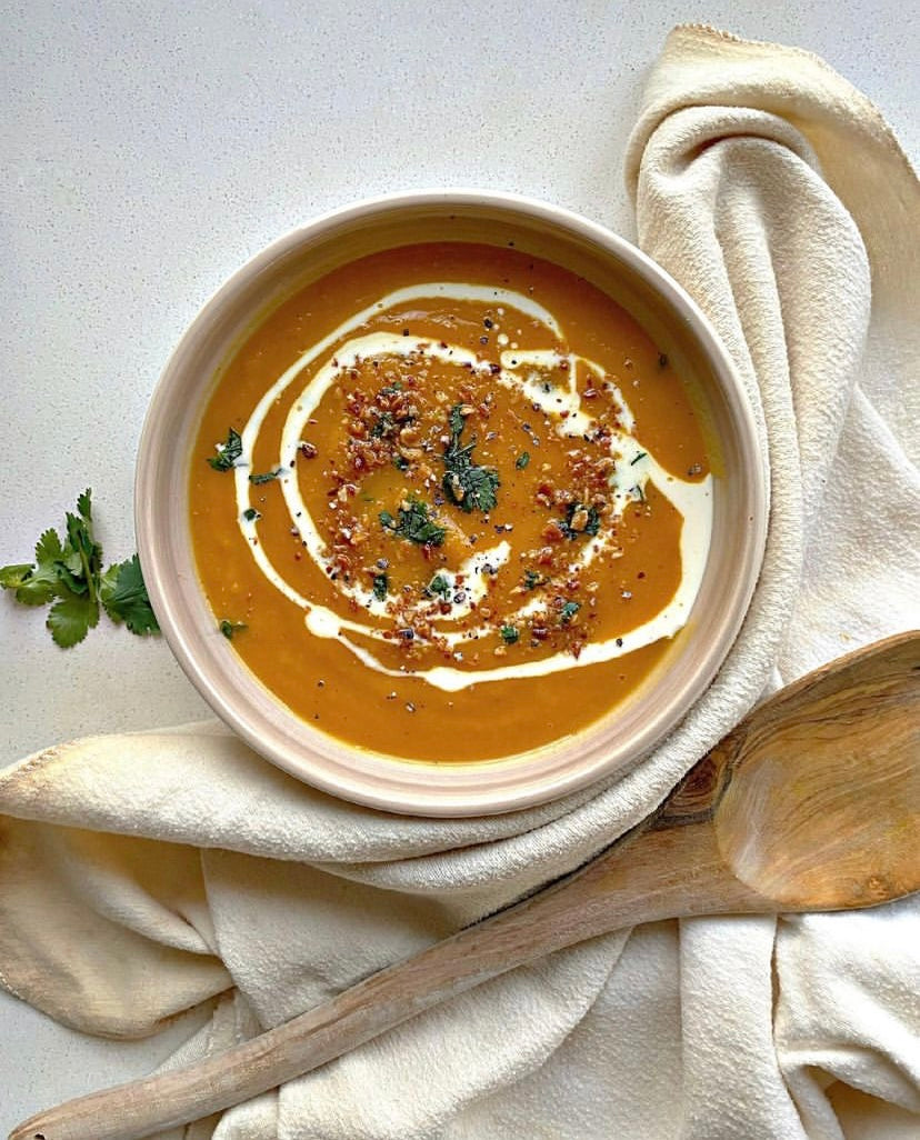 Moroccan Sweet Potato and Carrot Soup