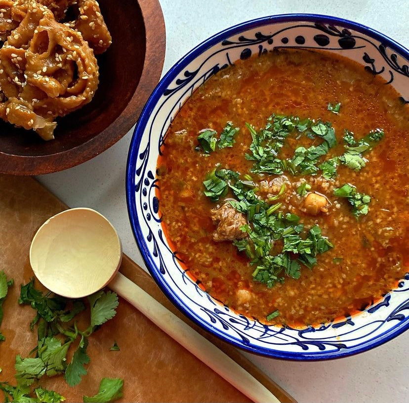 Spicy Lamb and Barley Tomato Soup